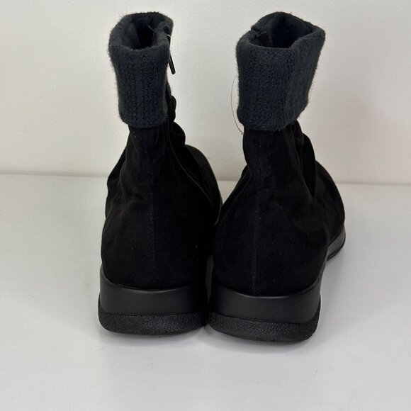 Drew Womens Black Ankle Boots With Fabric Upper & Manmade Balance Kalm Size 8.5W - Picture 4 of 9